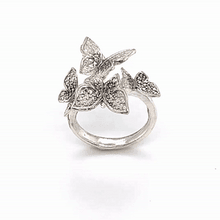 Load image into Gallery viewer, Butterfly Cluster 925 Sterling Silver Ring
