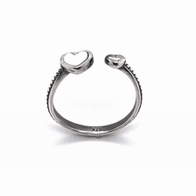 Load image into Gallery viewer, Al Kidr Couple Heart 925 Sterling Silver Ring
